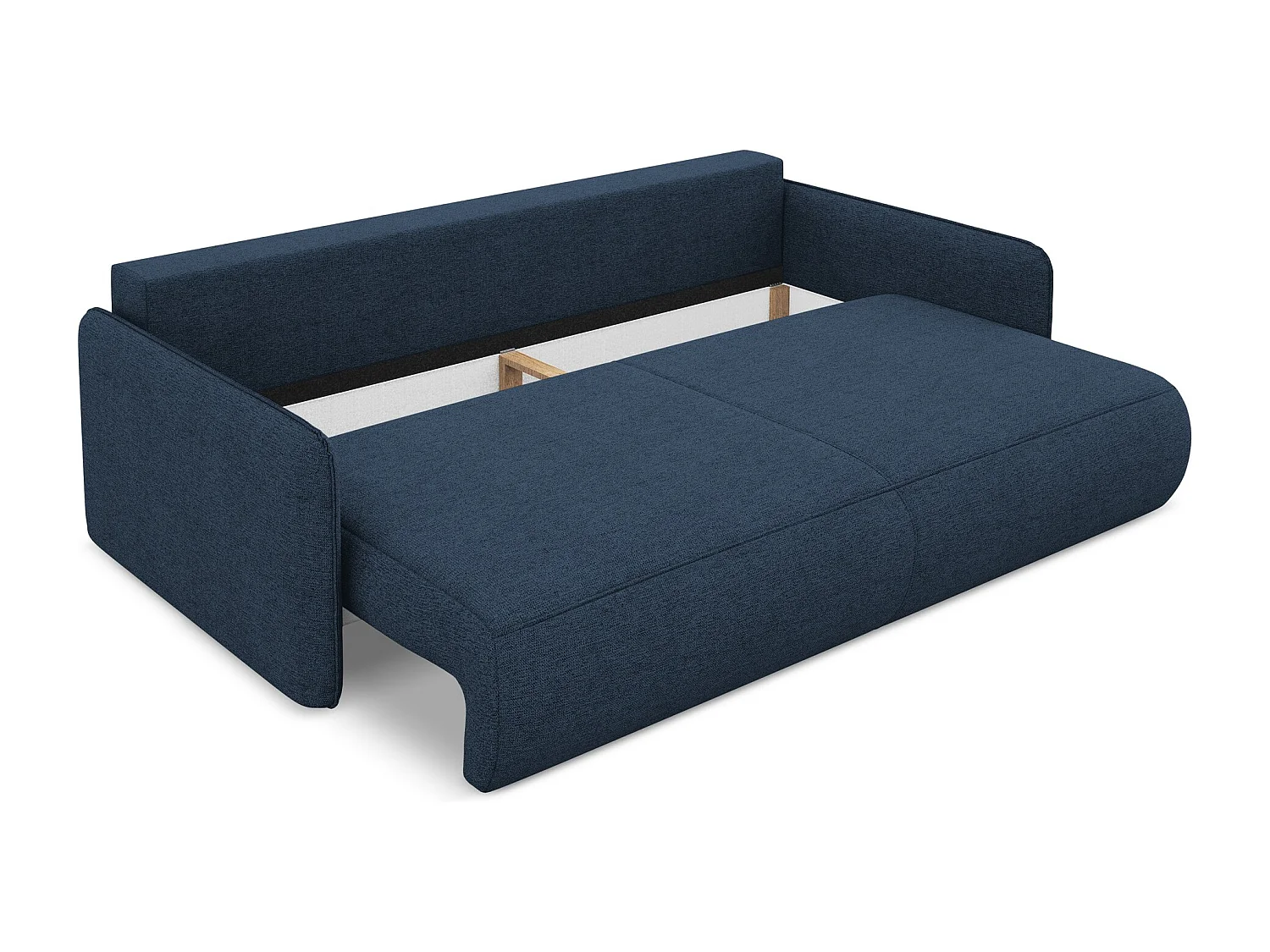 3-Sitzer Sofa mit Schlaffunktion - - Chenille - Königsblau - NANEA