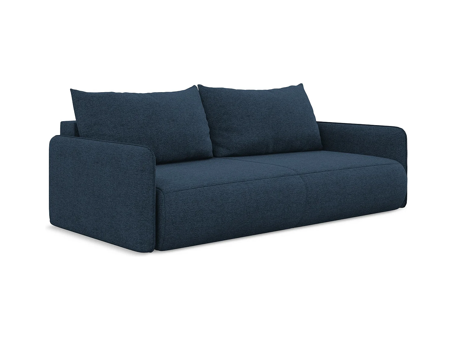 3-Sitzer Sofa mit Schlaffunktion - - Chenille - Königsblau - NANEA