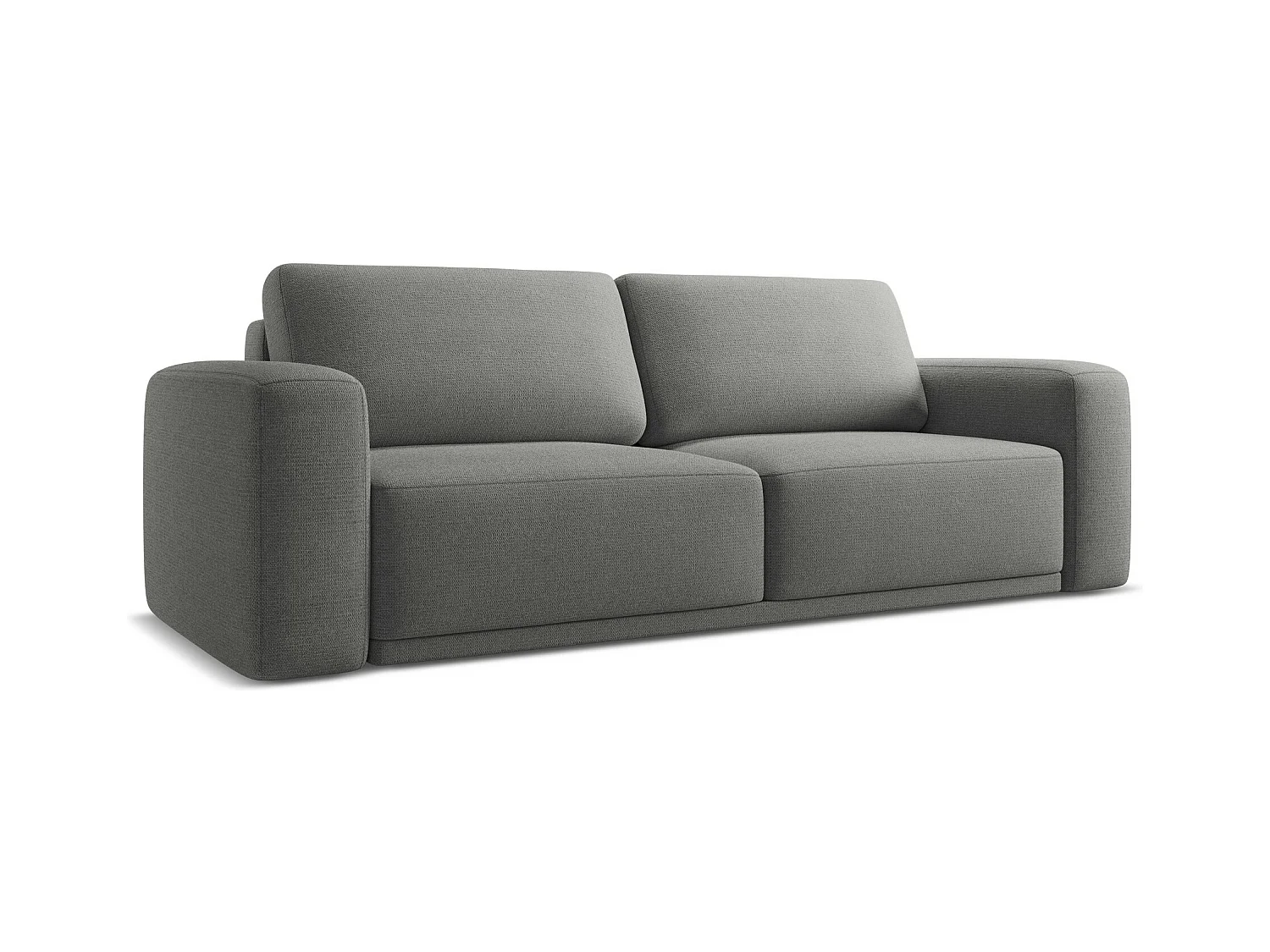 Canapé 3 places convertible en tissu chenille - éléphant - KAILA