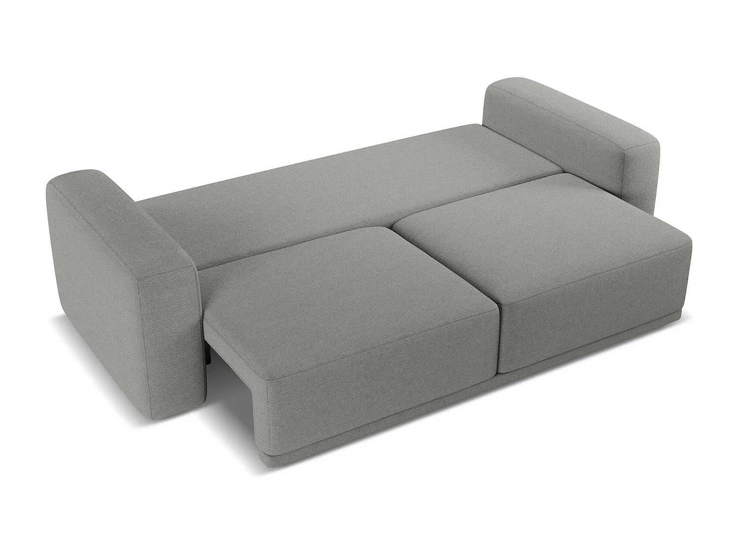 Canapé 3 places convertible en tissu chenille - éléphant - KAILA