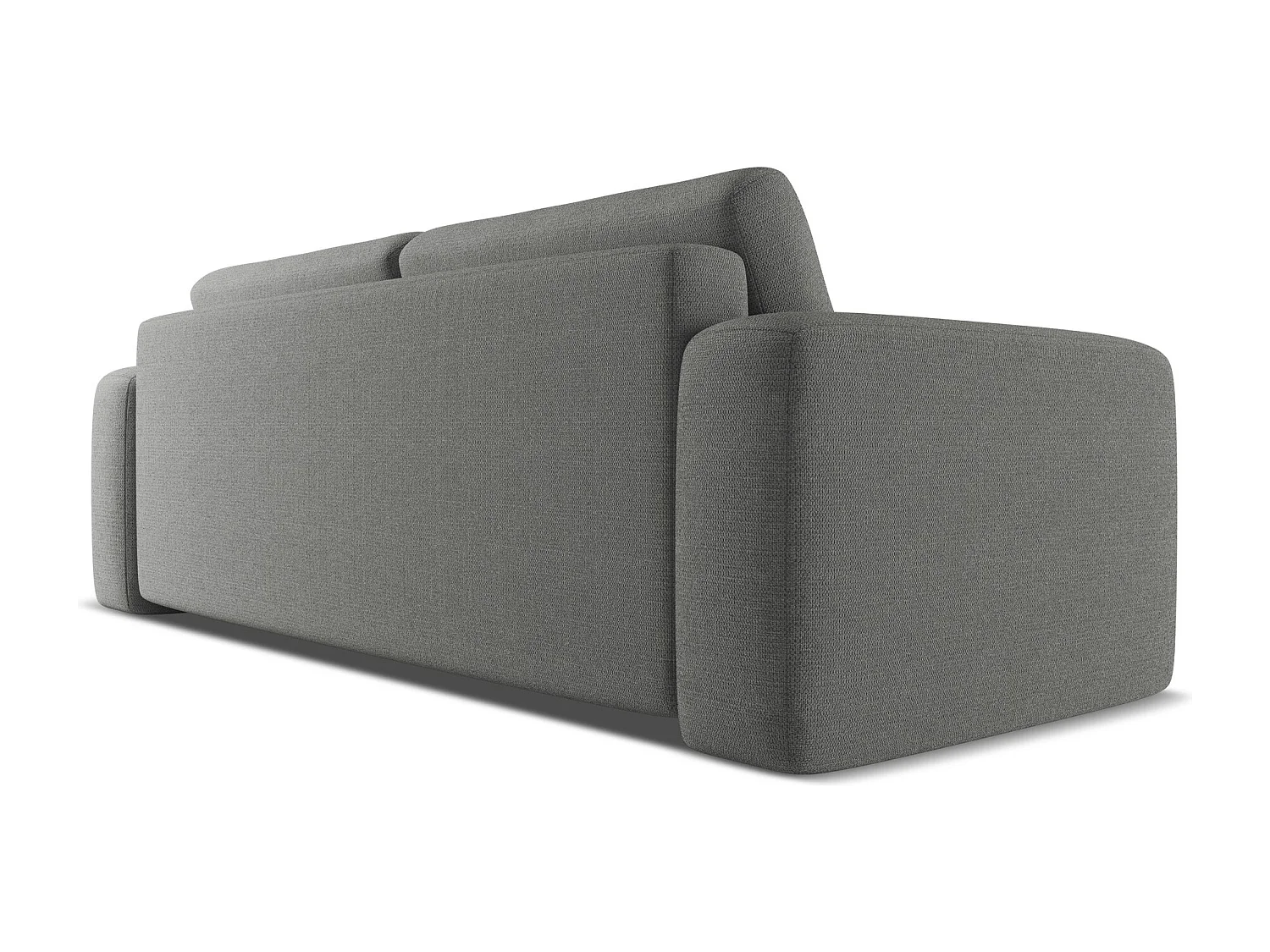 Canapé 3 places convertible en tissu chenille - éléphant - KAILA