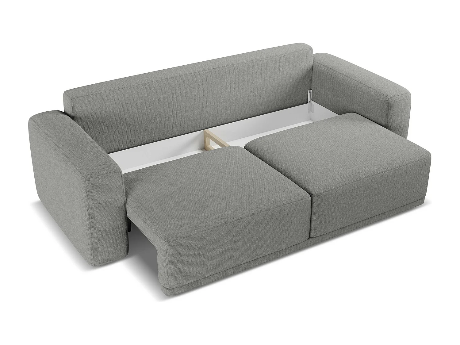 Canapé 3 places convertible en tissu chenille - éléphant - KAILA