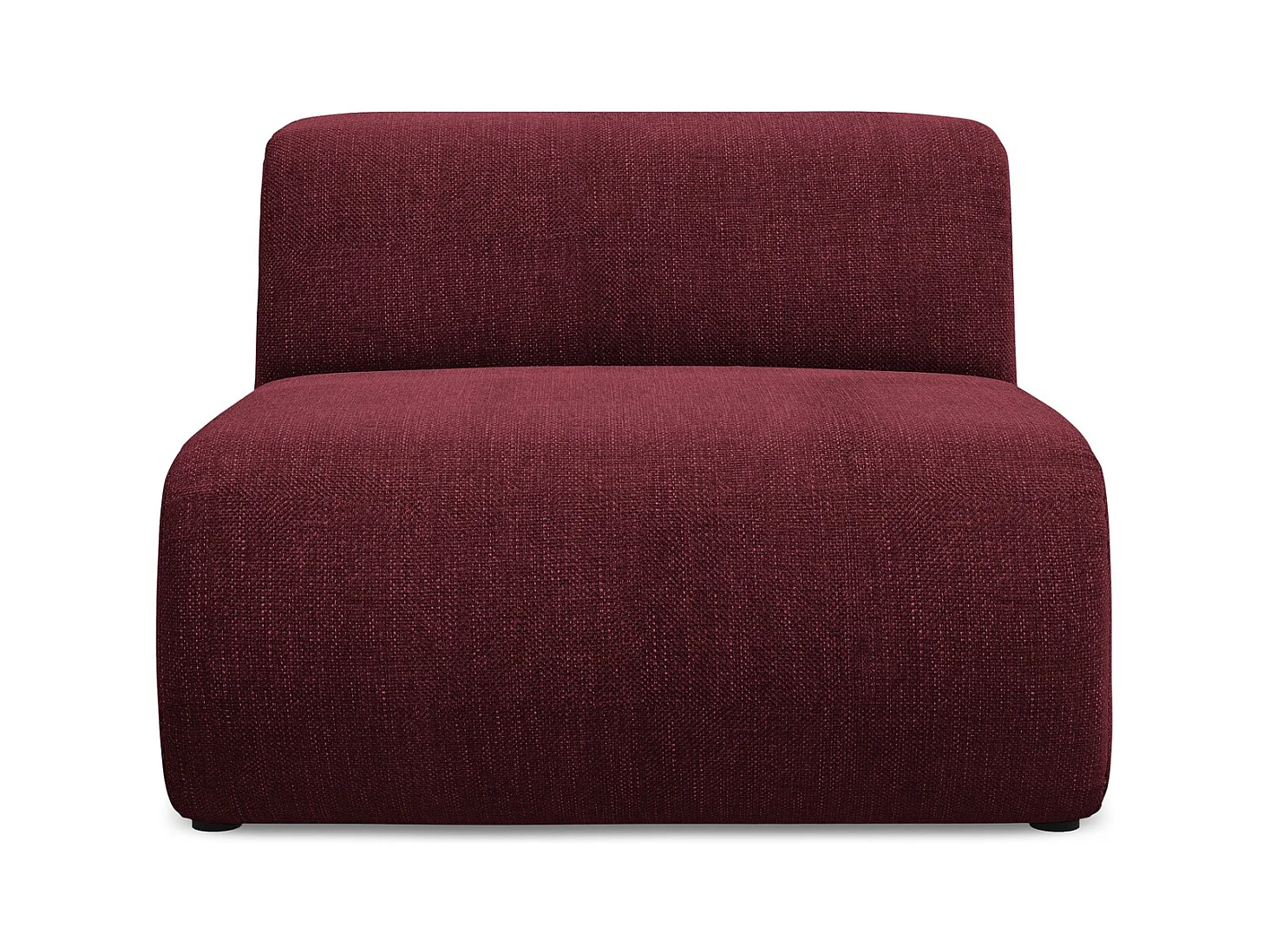 Fauteuil pour canapé modulable en tissu chenille - bordeaux - EKAHI