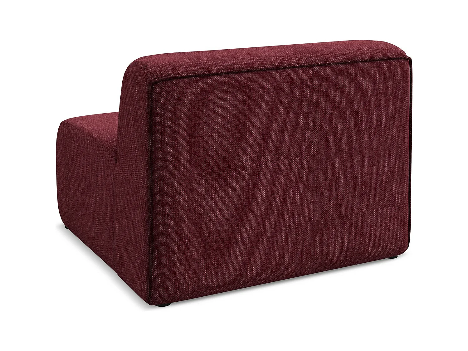 Fauteuil pour canapé modulable en tissu chenille - bordeaux - EKAHI