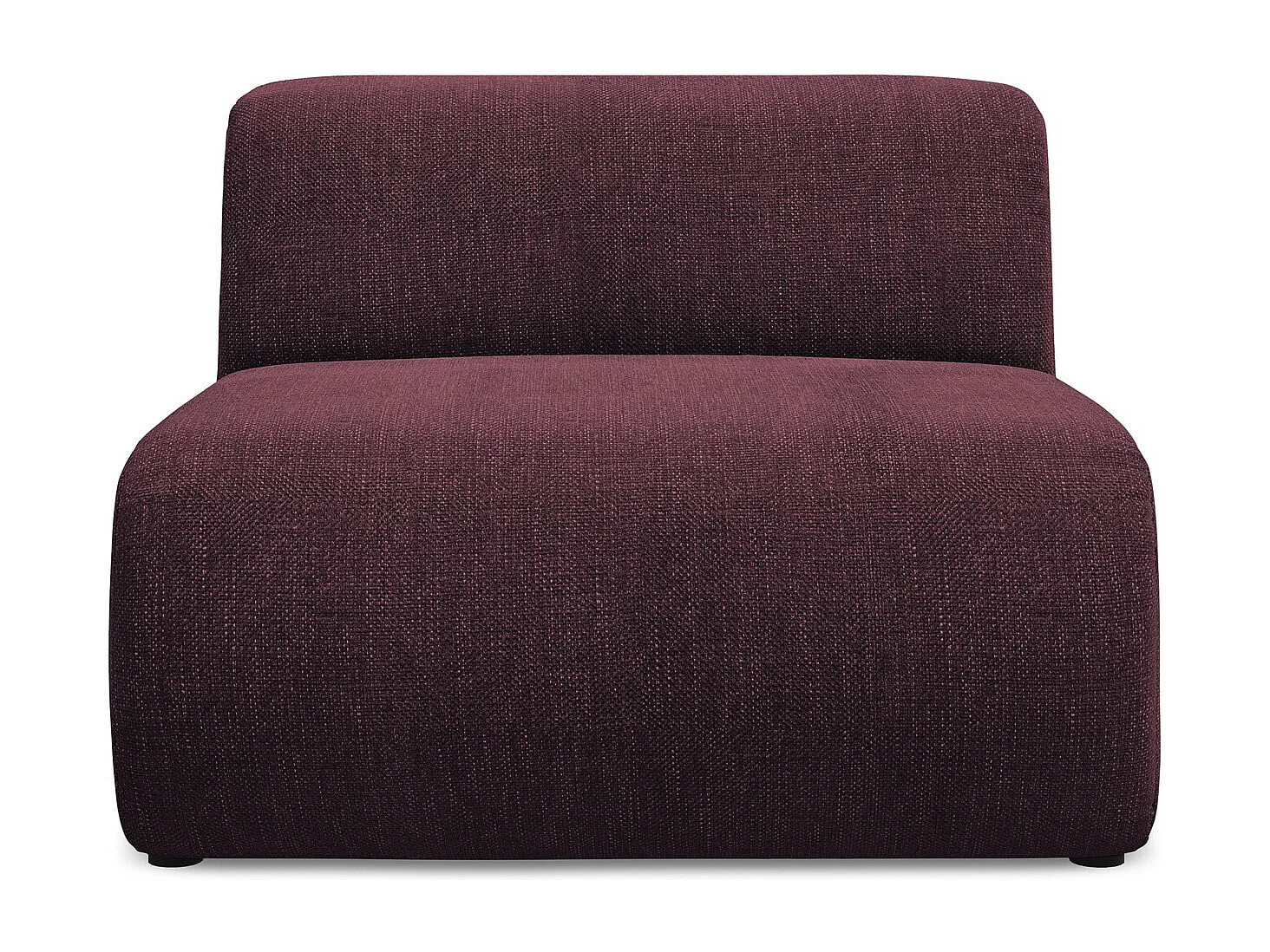 Fauteuil pour canapé modulable en tissu chenille - bordeaux - EKAHI