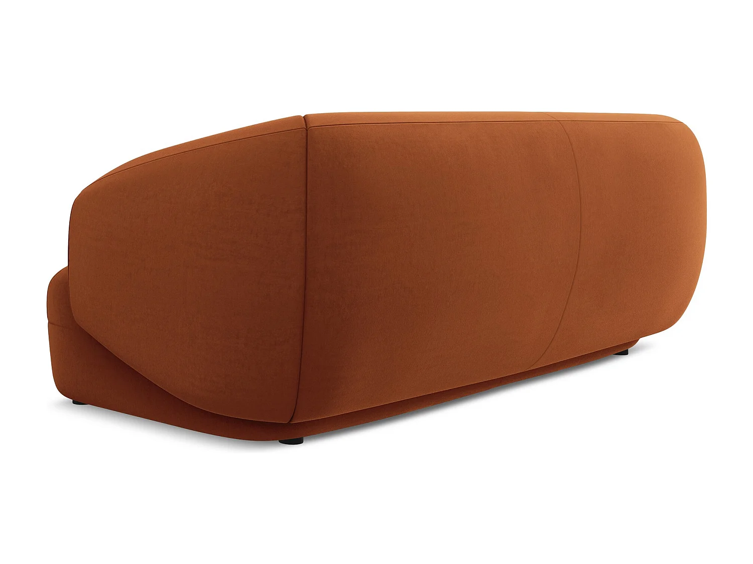 Sofá de 3 lugares em veludo terracota - MOANA