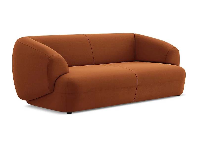 Canapé 3 places en velours - terre cuite - MOANA