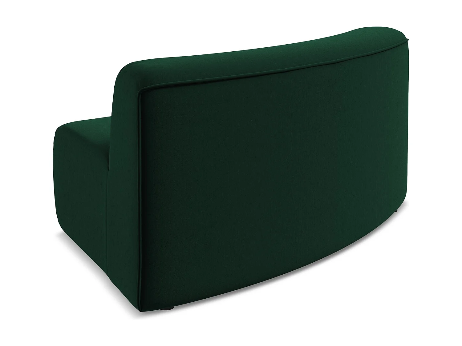 Bankmodule hoek van flessengroen velours - EKAHI