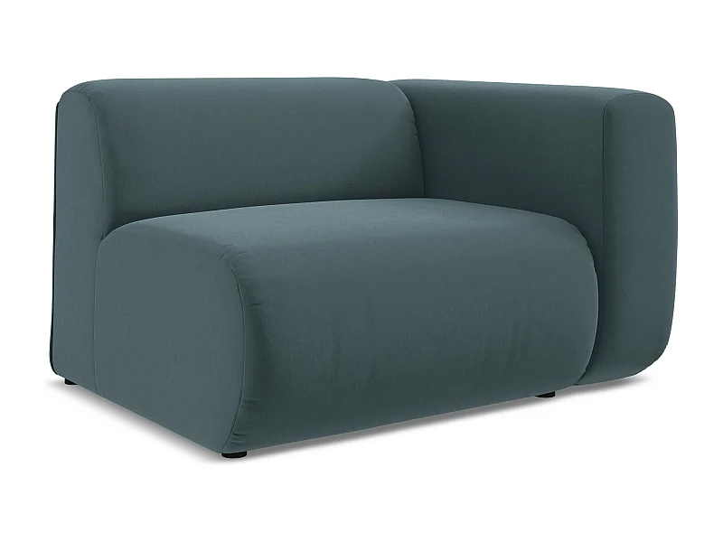 Bankmodule met armleuning rechts van marien velours - EKAHI