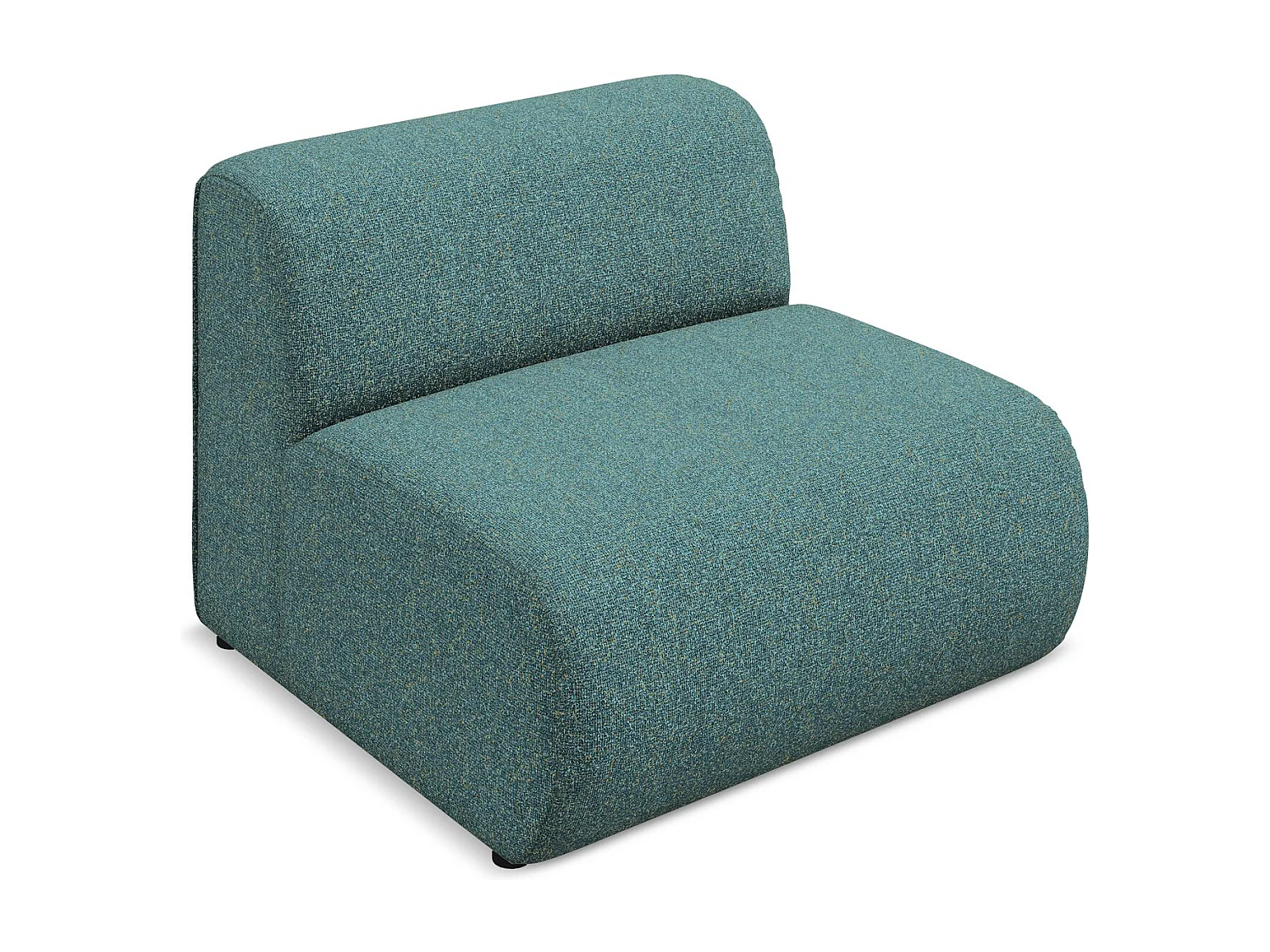 Fauteuil pour canapé modulable en tissu texturé - marin - EKAHI