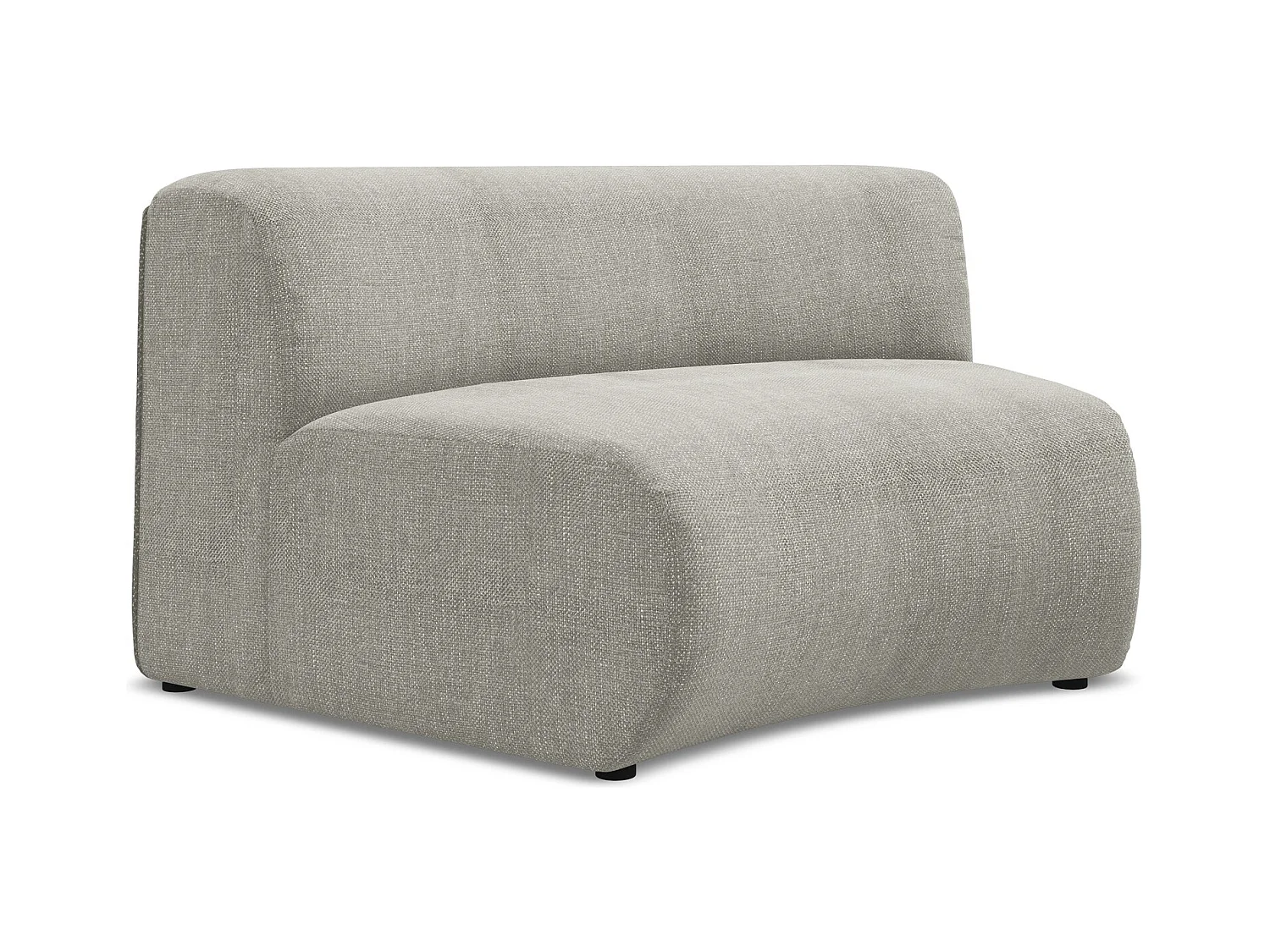 Bankmodule hoek van beige chenille stof - EKAHI