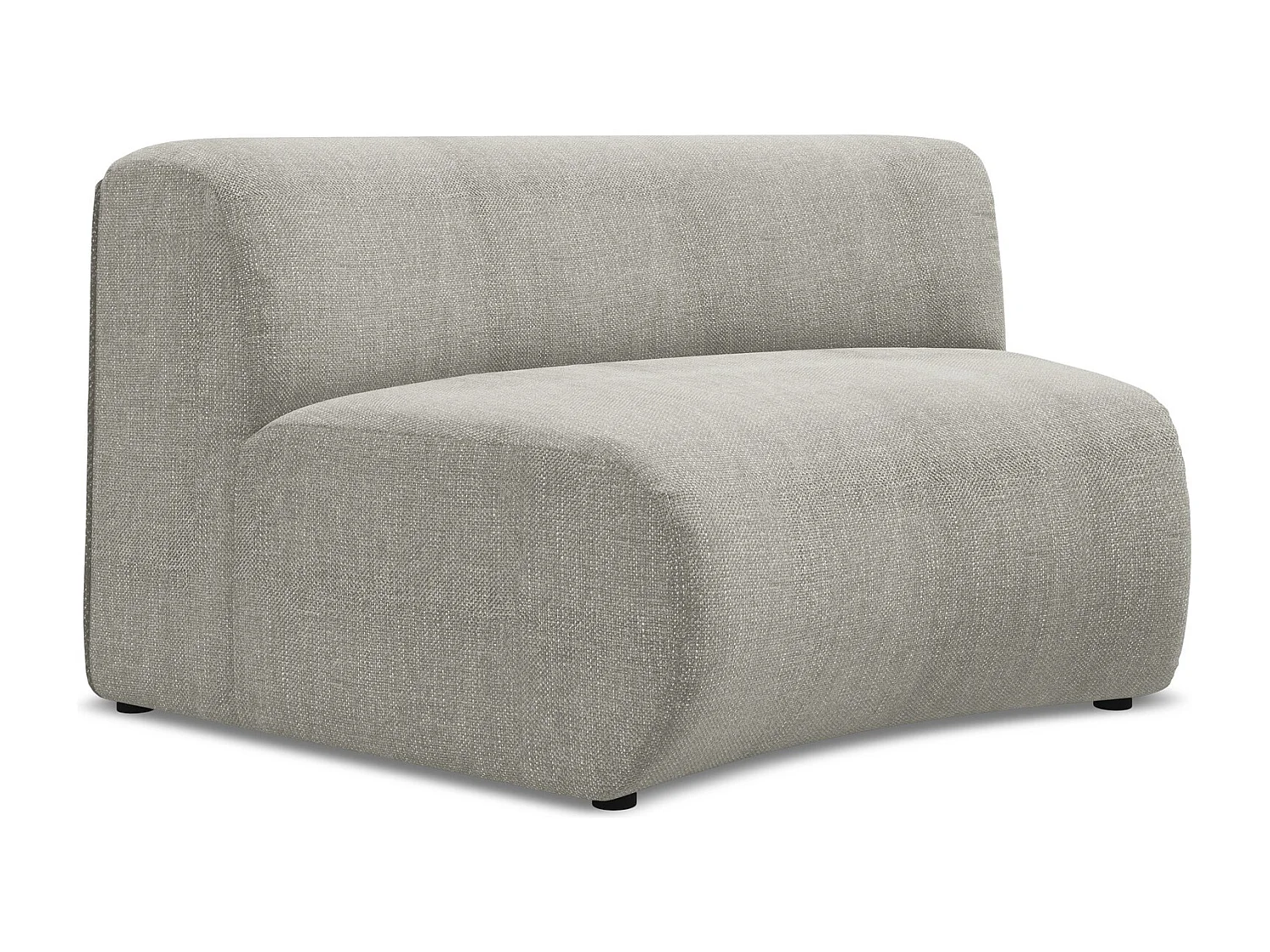 Fauteuil d'angle pour canapé modulable en tissu chenille - beige - EKAHI