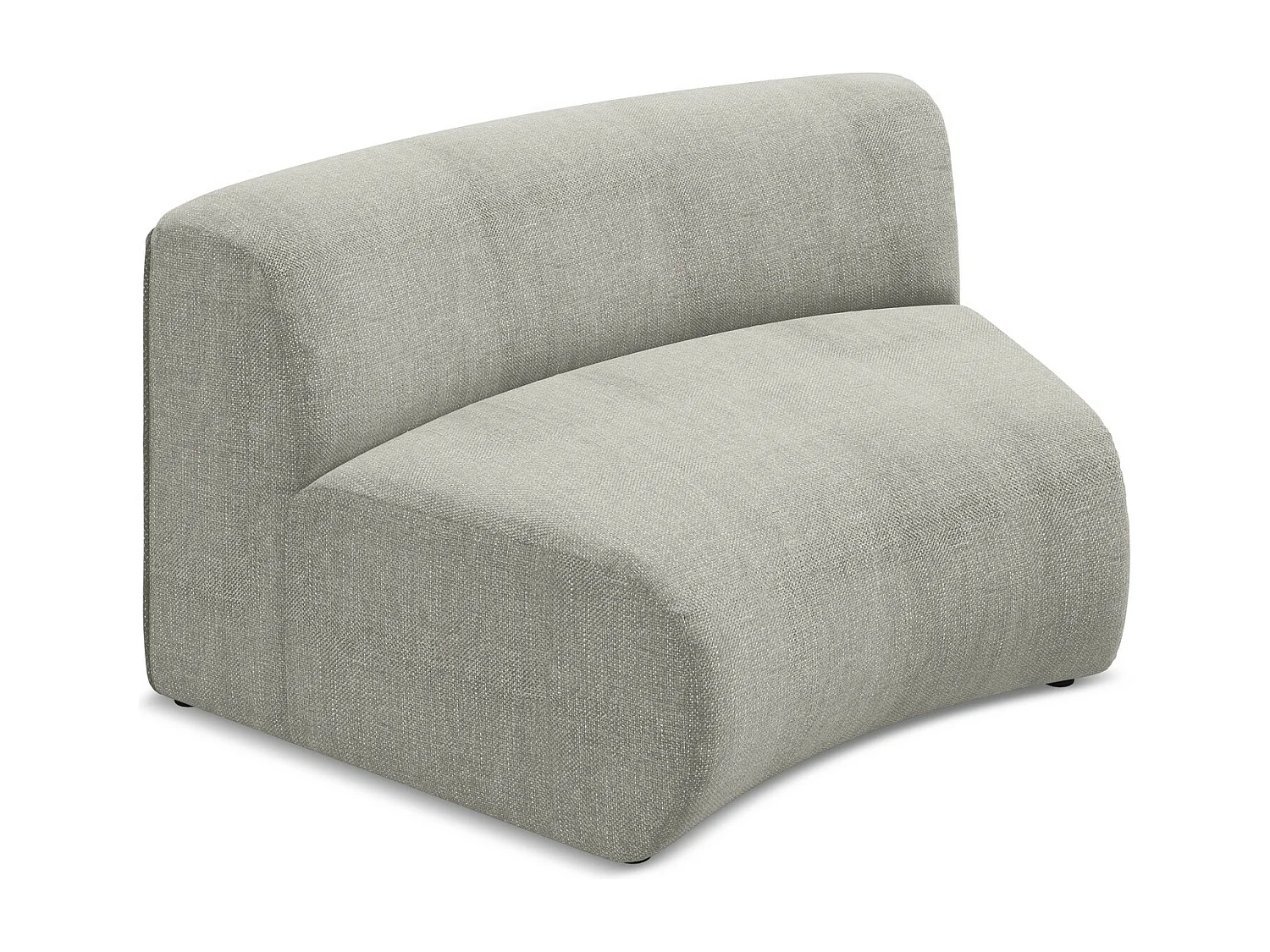 Fauteuil d'angle pour canapé modulable en tissu chenille - beige - EKAHI