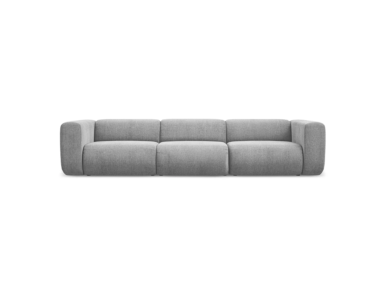 Modulares 4-Sitzer Sofa - - Chenille - Hellgrau - BARI