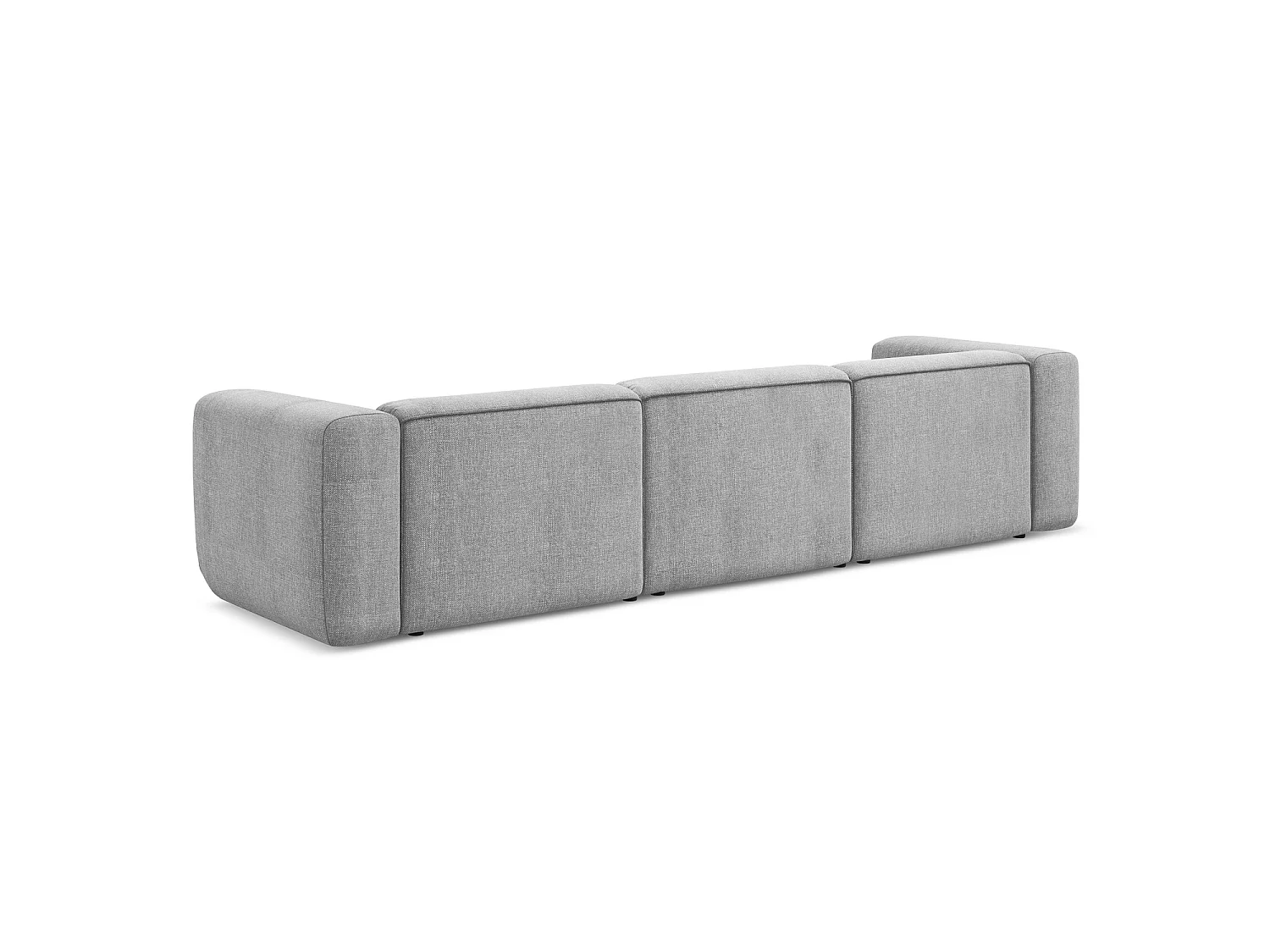 Modulares 4-Sitzer Sofa - - Chenille - Hellgrau - BARI