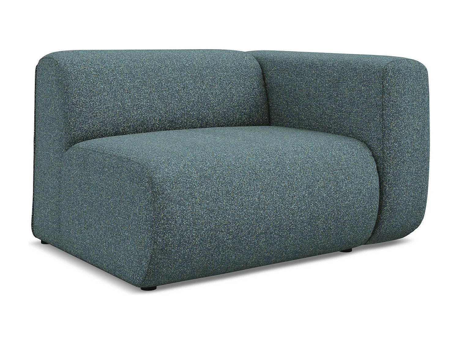 Module avec accoudoirs droit en tissu texturé - jeans - EKAHI