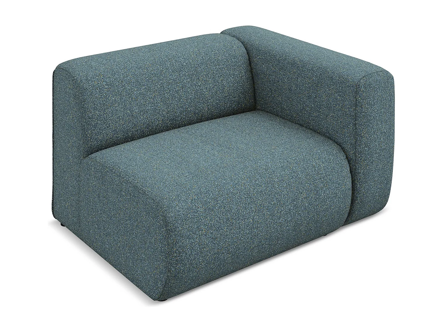 Module avec accoudoirs droit en tissu texturé - jeans - EKAHI