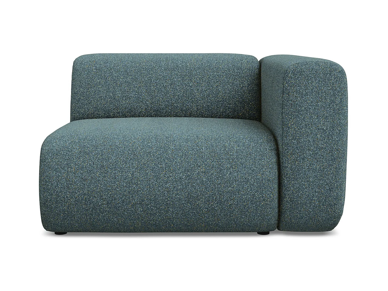 Module avec accoudoirs droit en tissu texturé - jeans - EKAHI