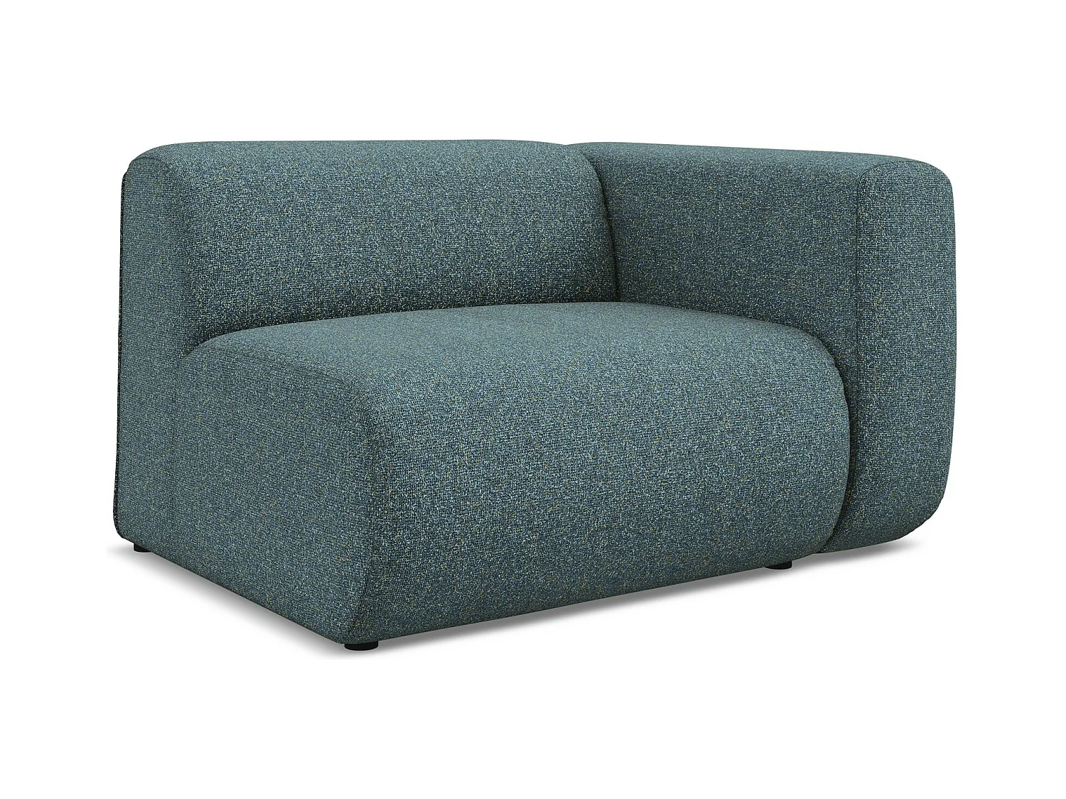 Module avec accoudoirs droit en tissu texturé - jeans - EKAHI