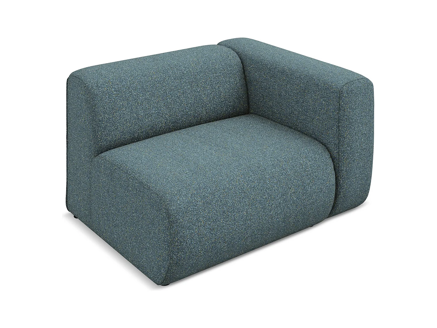 Module avec accoudoirs droit en tissu texturé - jeans - EKAHI