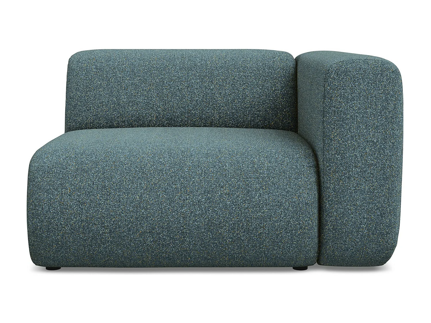 Bankmodule met armleuning rechts van jeans textuurstof - EKAHI