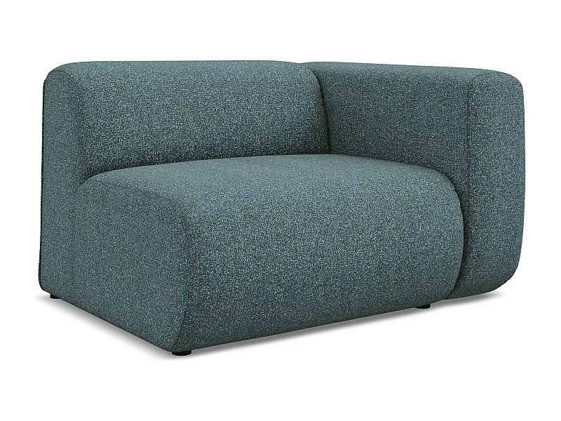 Module avec accoudoirs droit en tissu texturé - jeans - EKAHI