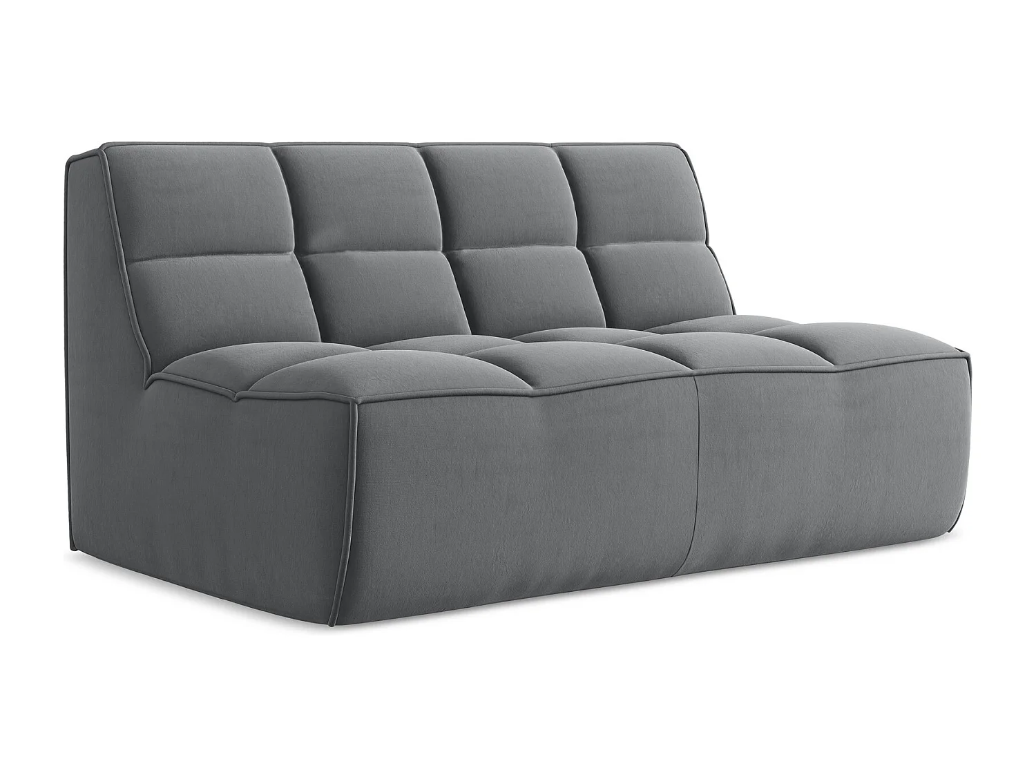 2-Sitzer Sofa - - Samt - Stahl - KALAI