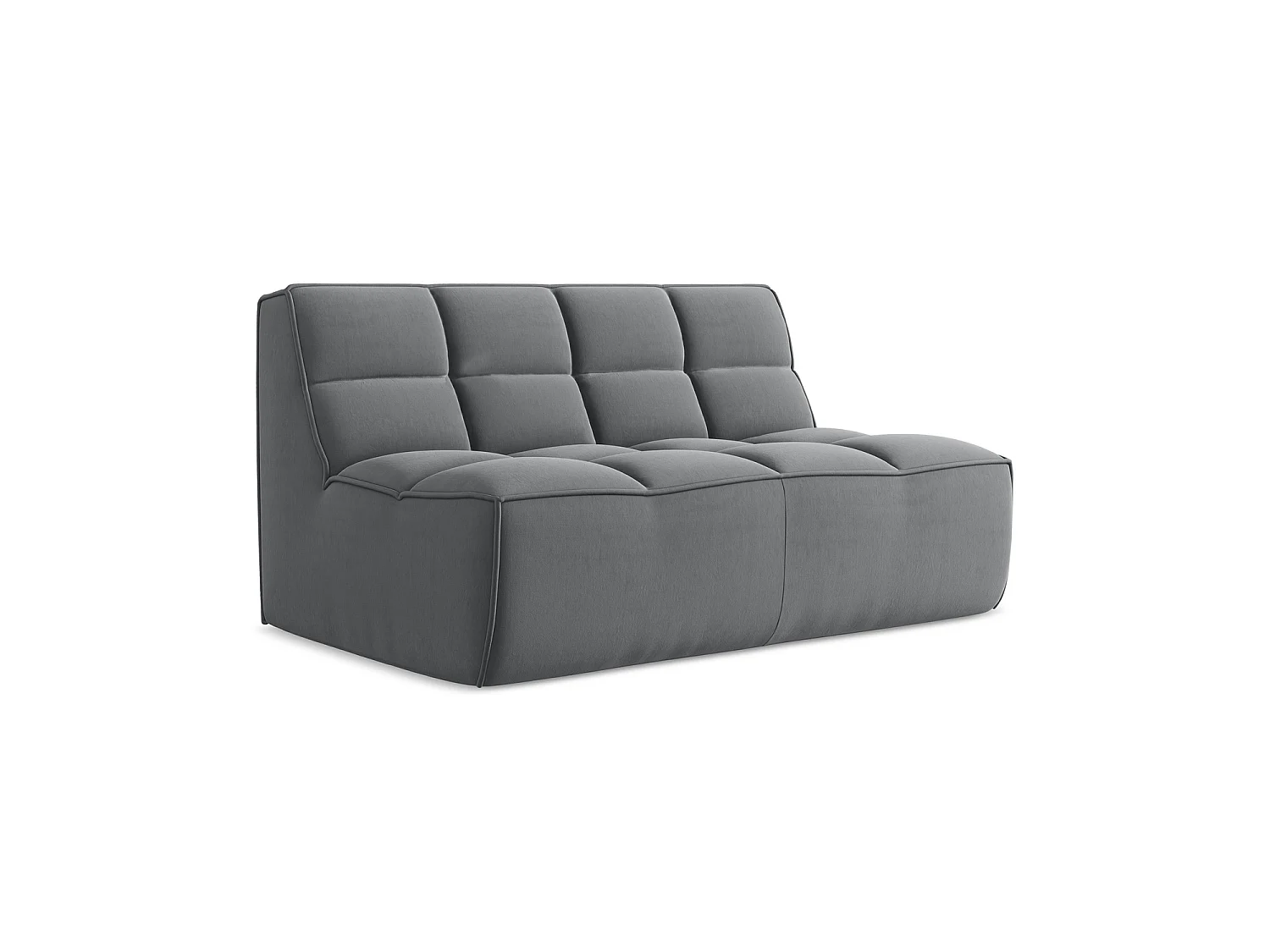 2-Sitzer Sofa - - Samt - Stahl - BELLUNO