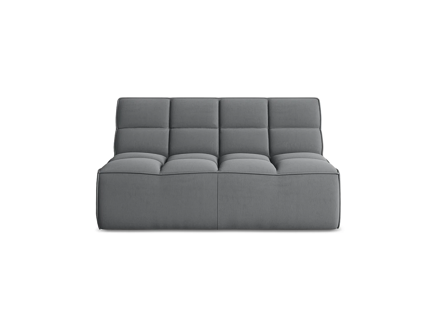2-Sitzer Sofa - - Samt - Stahl - BELLUNO