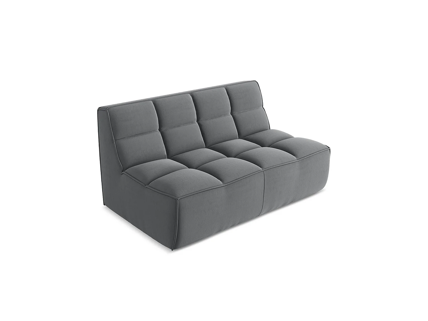 2-Sitzer Sofa - - Samt - Stahl - BELLUNO