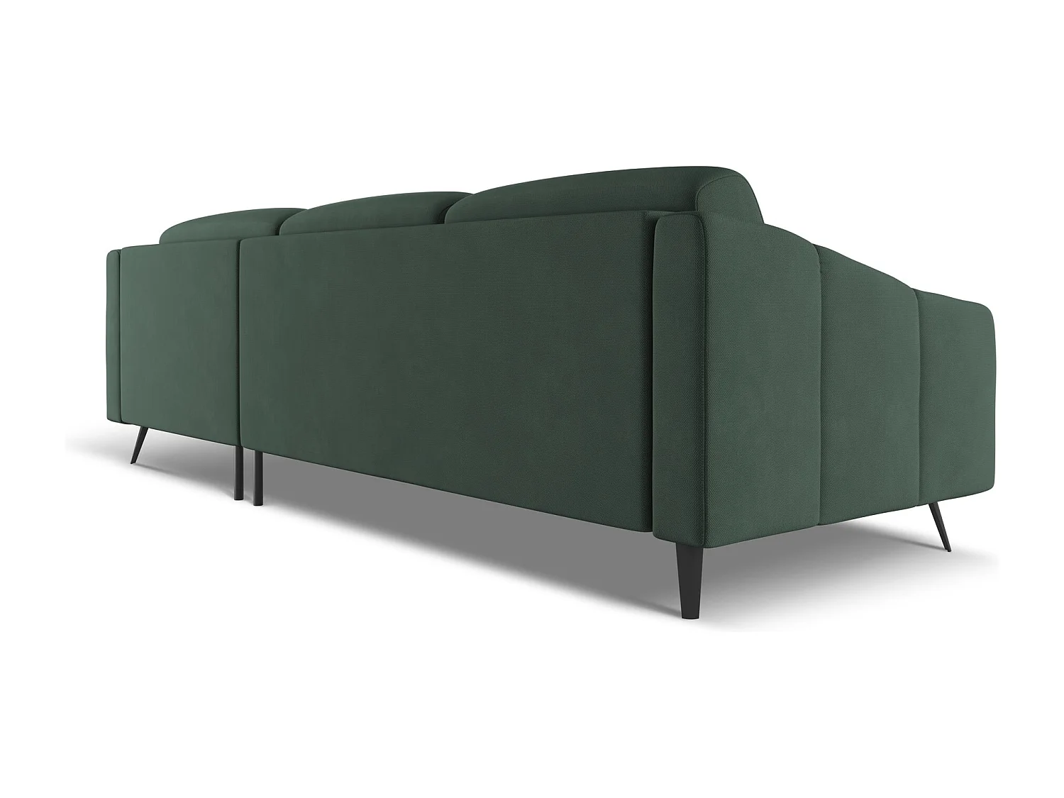 Ecksofa - Ecke Rechts - Chenille - Grün - NALU