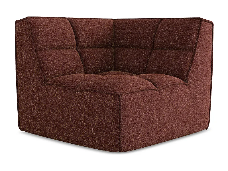 Modular - Ecksofa - Strukturstoff - Burgund - KALAI