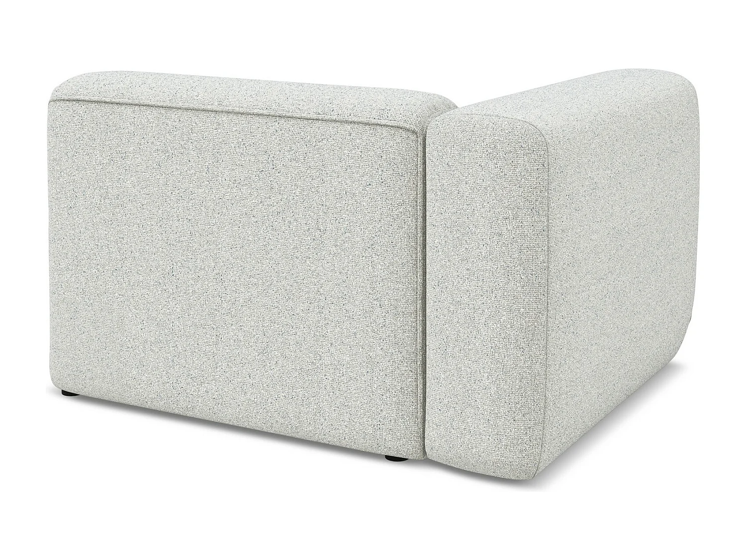 Module avec accoudoirs gauche en tissu texturé - beige - EKAHI