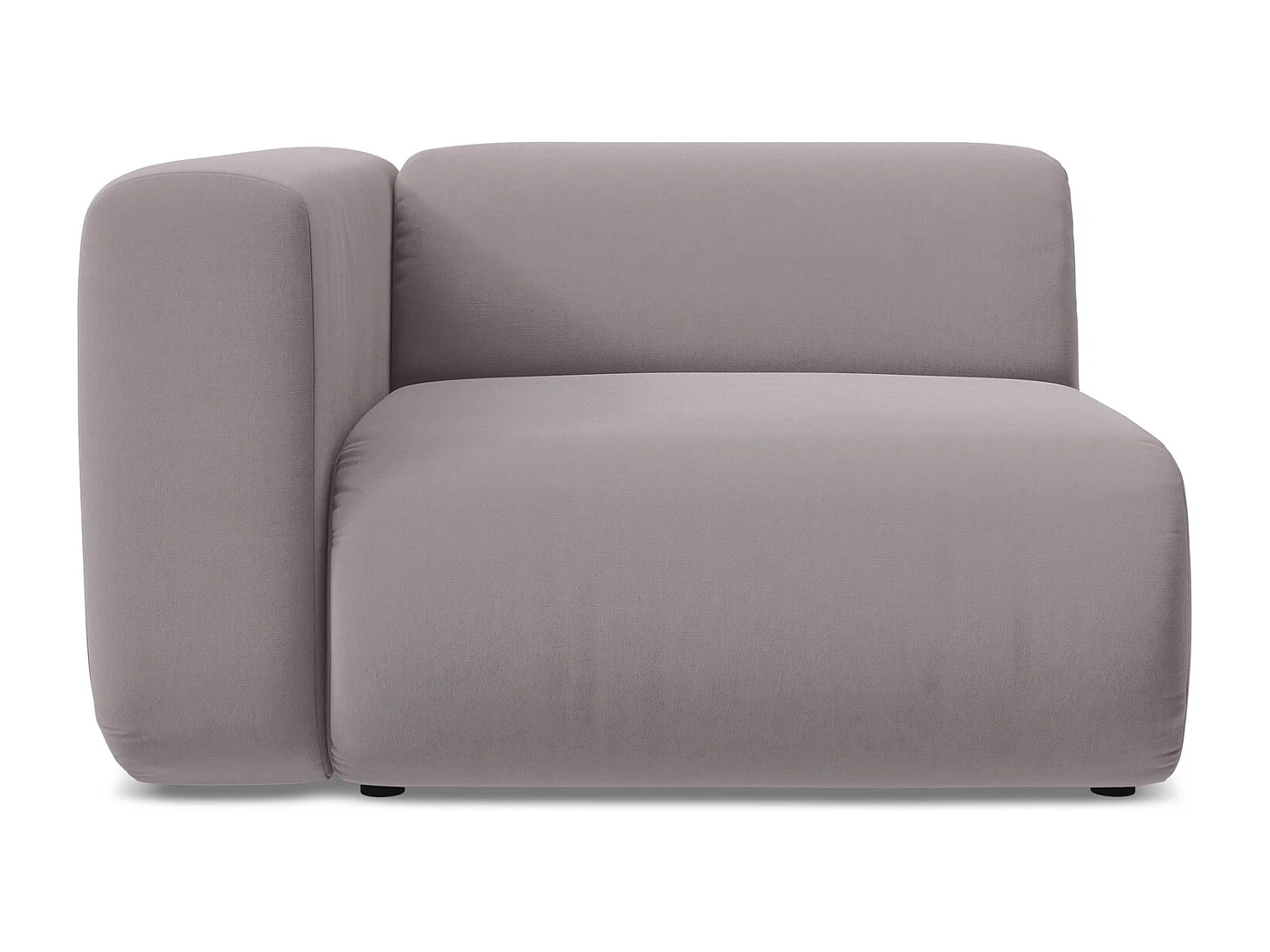 Module avec accoudoirs gauche en velours - lavande - EKAHI