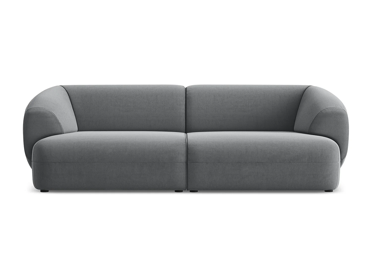 Modulares 4-Sitzer Sofa - - Samt - Stahl - MOANA