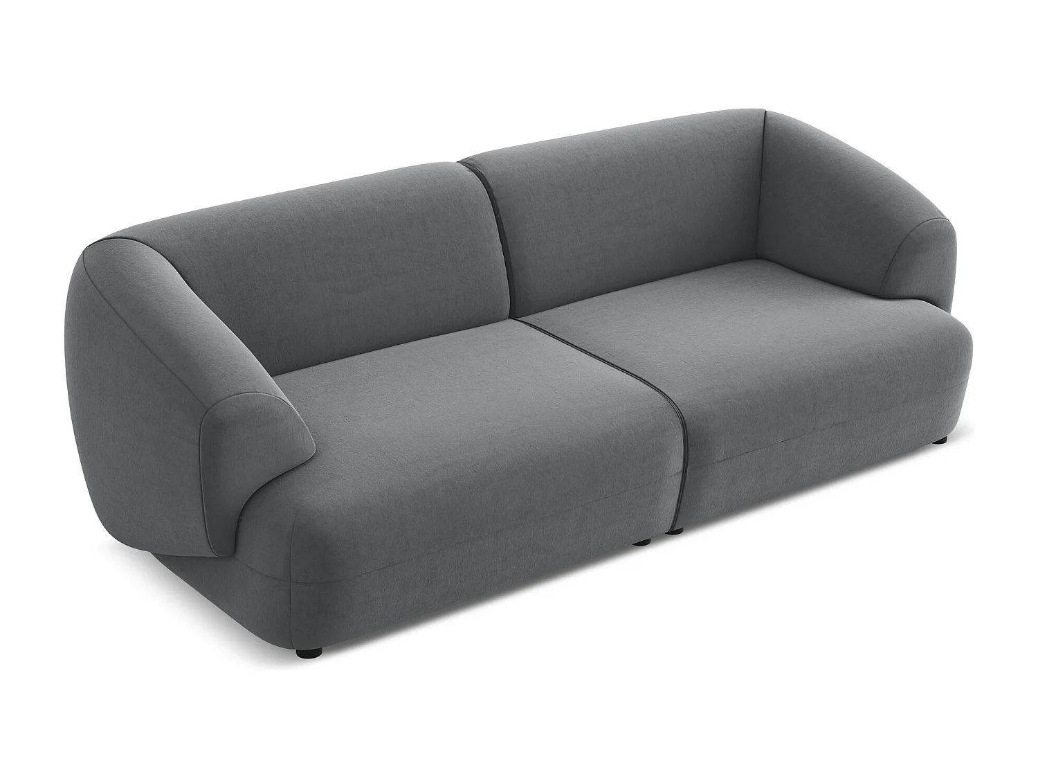 Modulares 4-Sitzer Sofa - - Samt - Stahl - MOANA