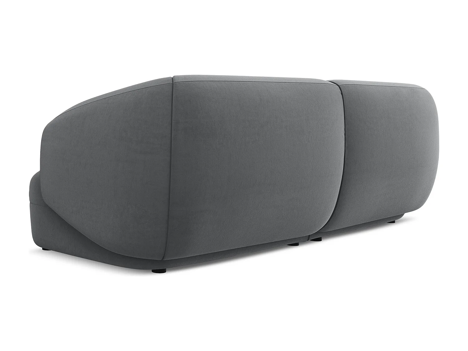 Modulares 4-Sitzer Sofa - - Samt - Stahl - MOANA