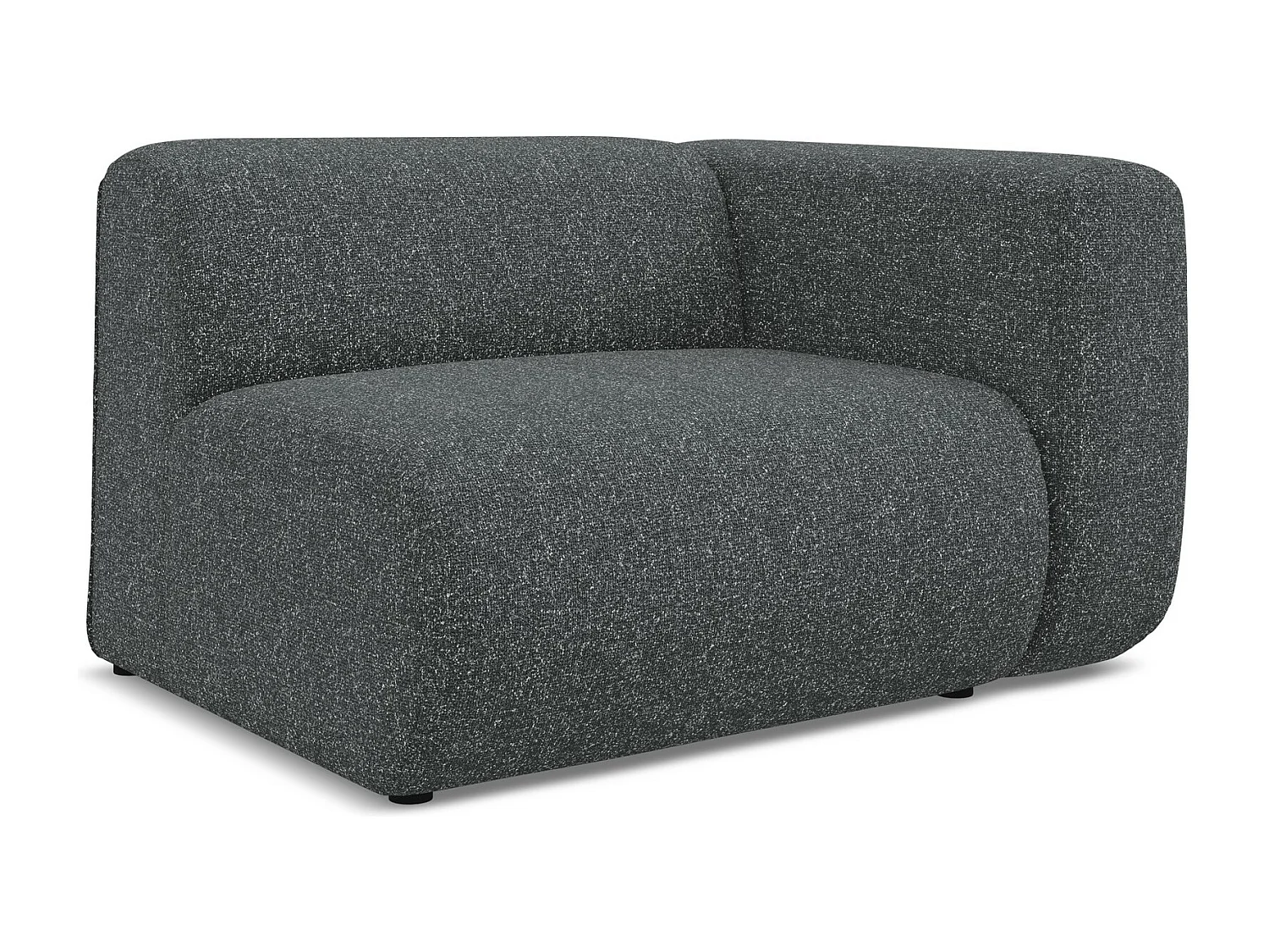 Module avec accoudoirs droit en tissu texturé - graphite - EKAHI