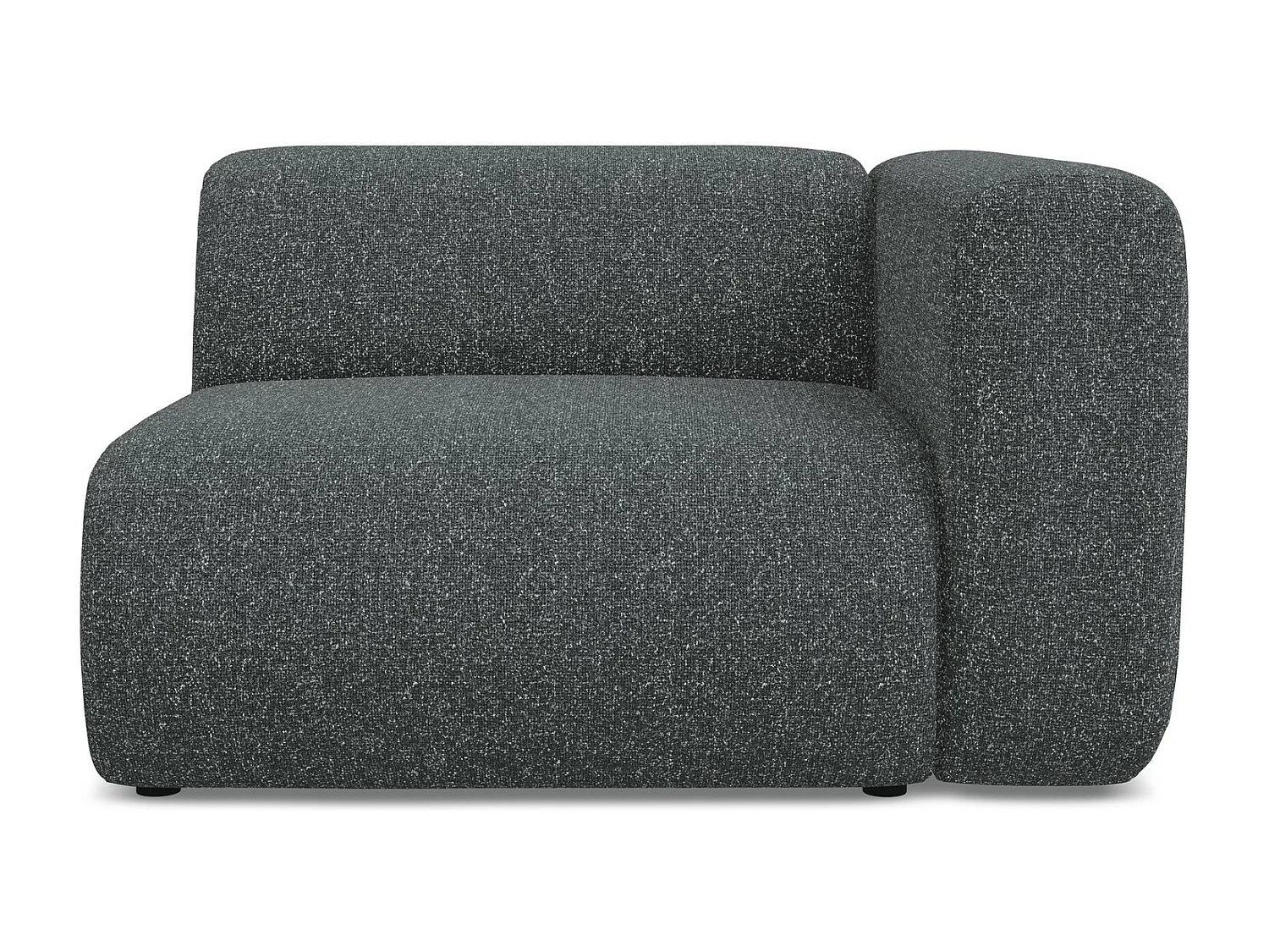 Module avec accoudoirs droit en tissu texturé - graphite - EKAHI