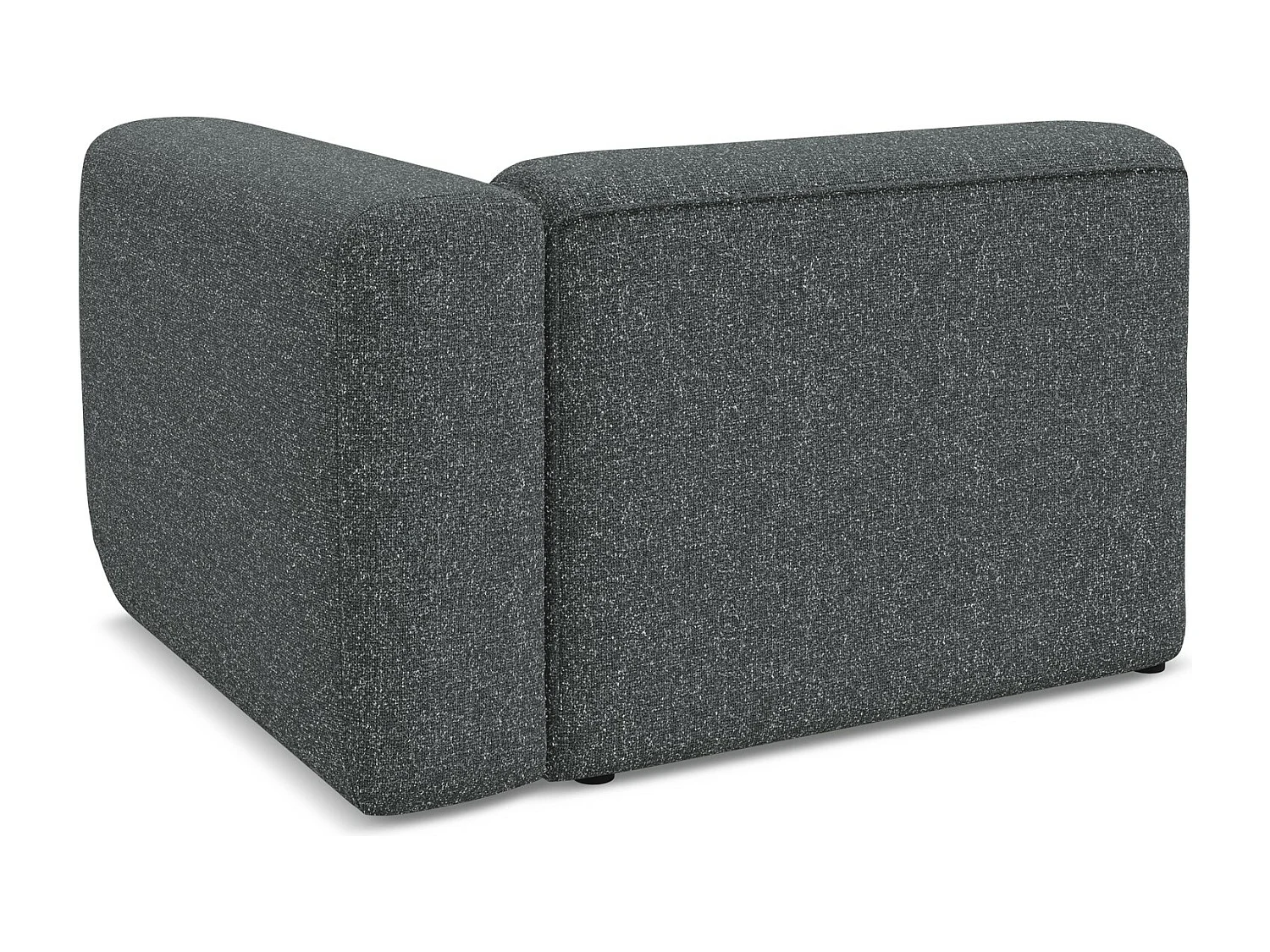 Module avec accoudoirs droit en tissu texturé - graphite - EKAHI