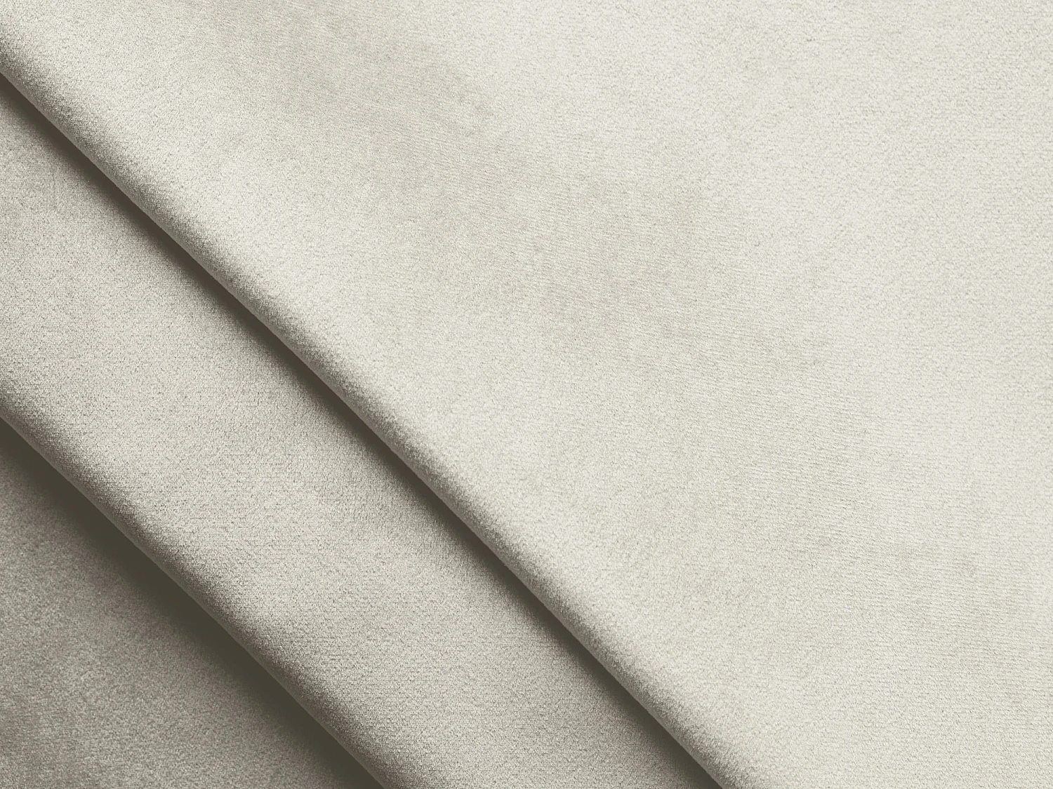 Canapé d'angle droit en velours - beige clair - NALU