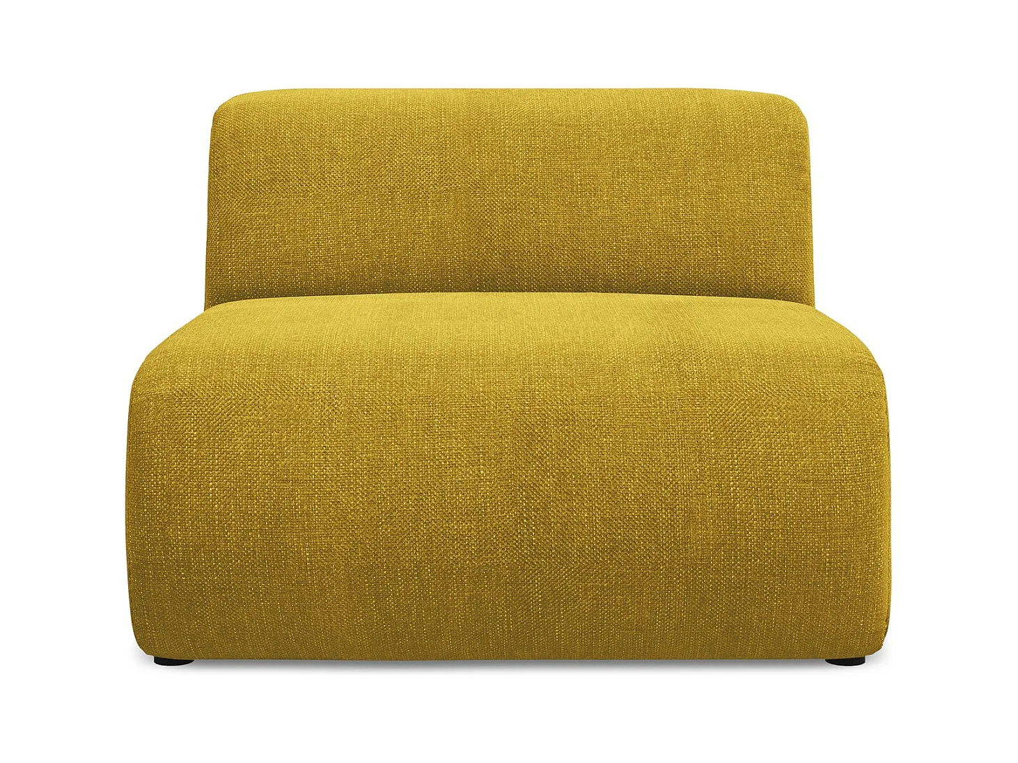 Fauteuil pour canapé modulable en tissu chenille - moutarde - EKAHI