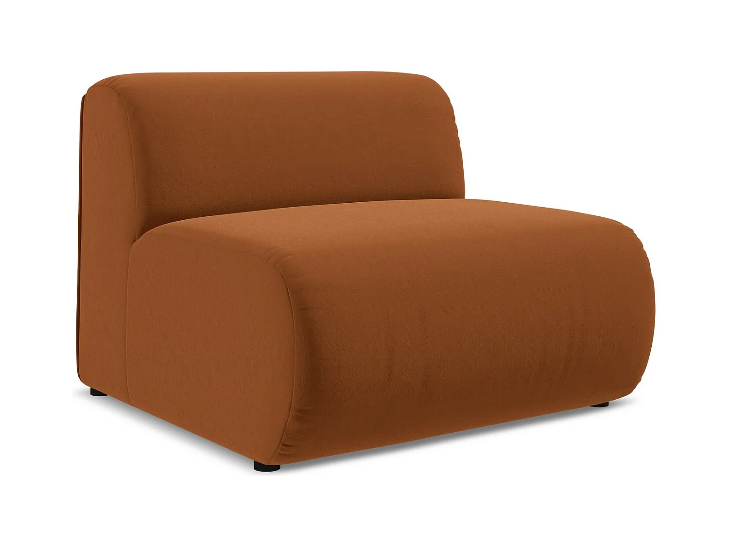 Modular - Mittelsofa - Samt - Terrakotta - EKAHI