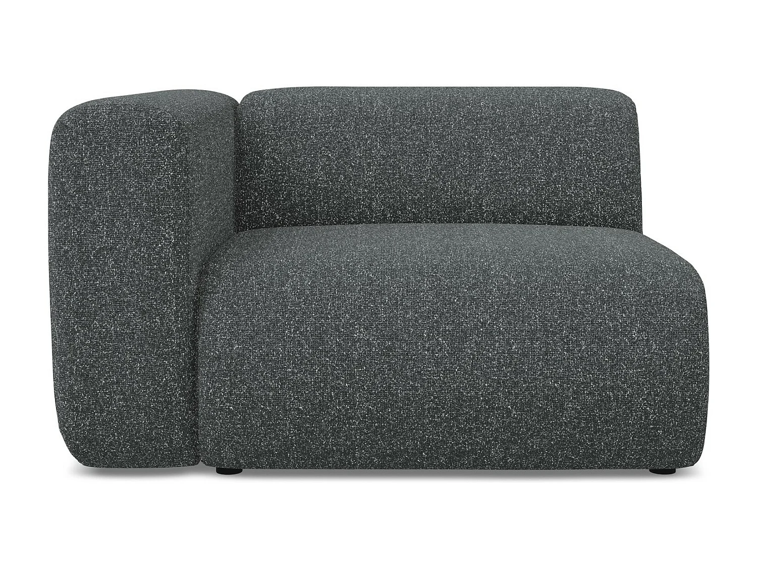 Module avec accoudoirs gauche en tissu texturé - graphite - EKAHI