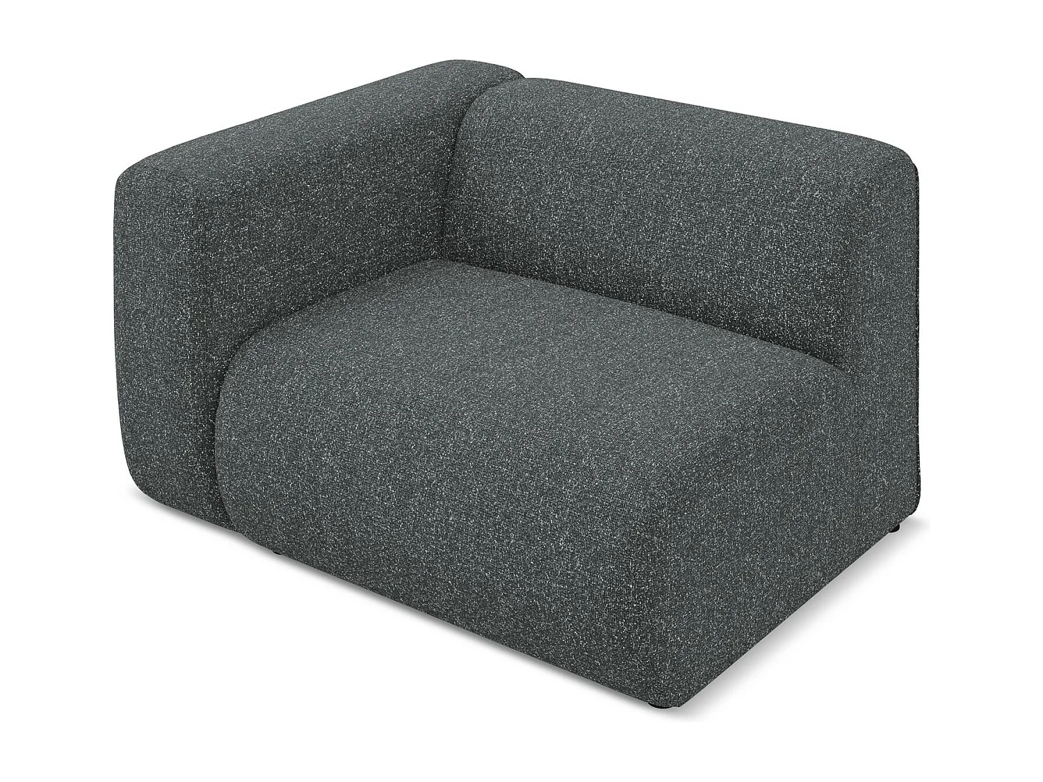 Module avec accoudoirs gauche en tissu texturé - graphite - EKAHI