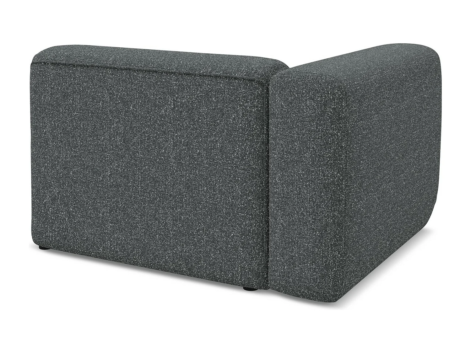 Module avec accoudoirs gauche en tissu texturé - graphite - EKAHI