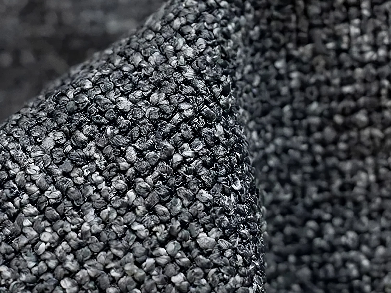 Module avec accoudoirs gauche en tissu texturé - graphite - EKAHI