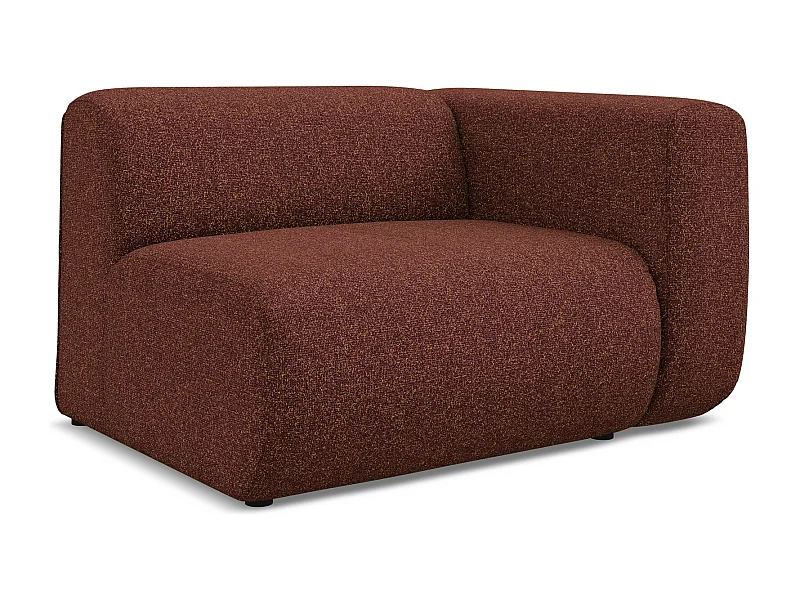 Modular - Eckteil mit Armlehne Rechts - Strukturstoff - Burgund - EKAHI