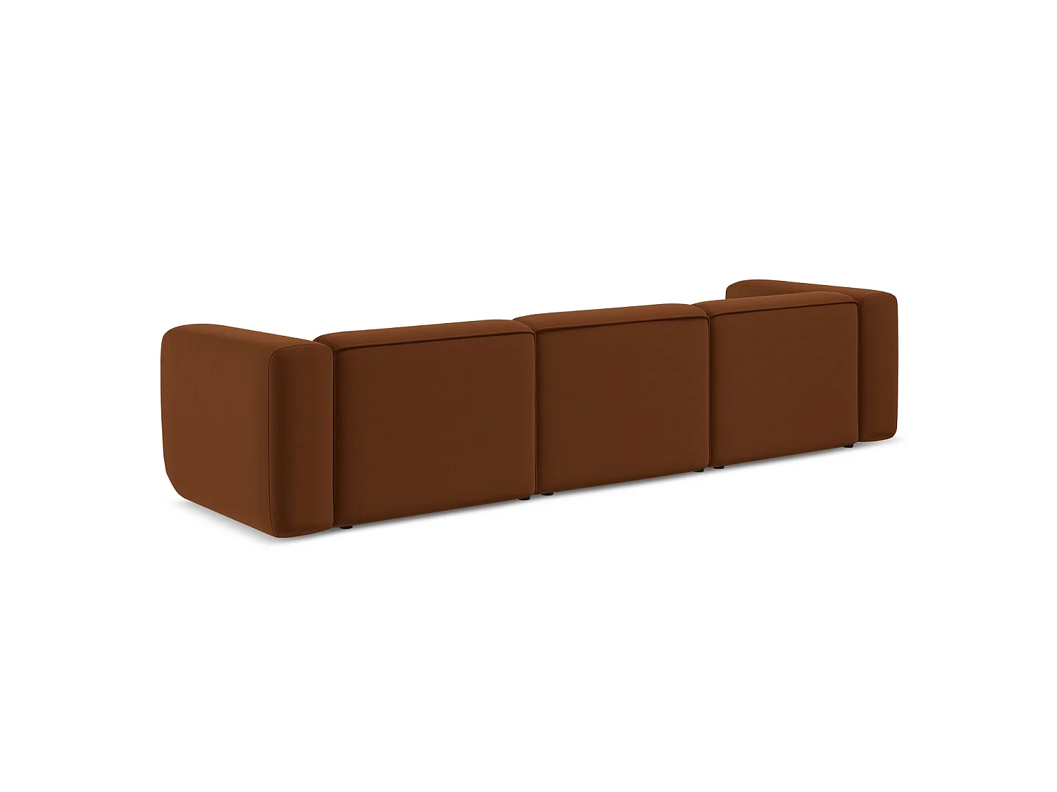 Vierzits modulaire bank van terracotta velours - BARI