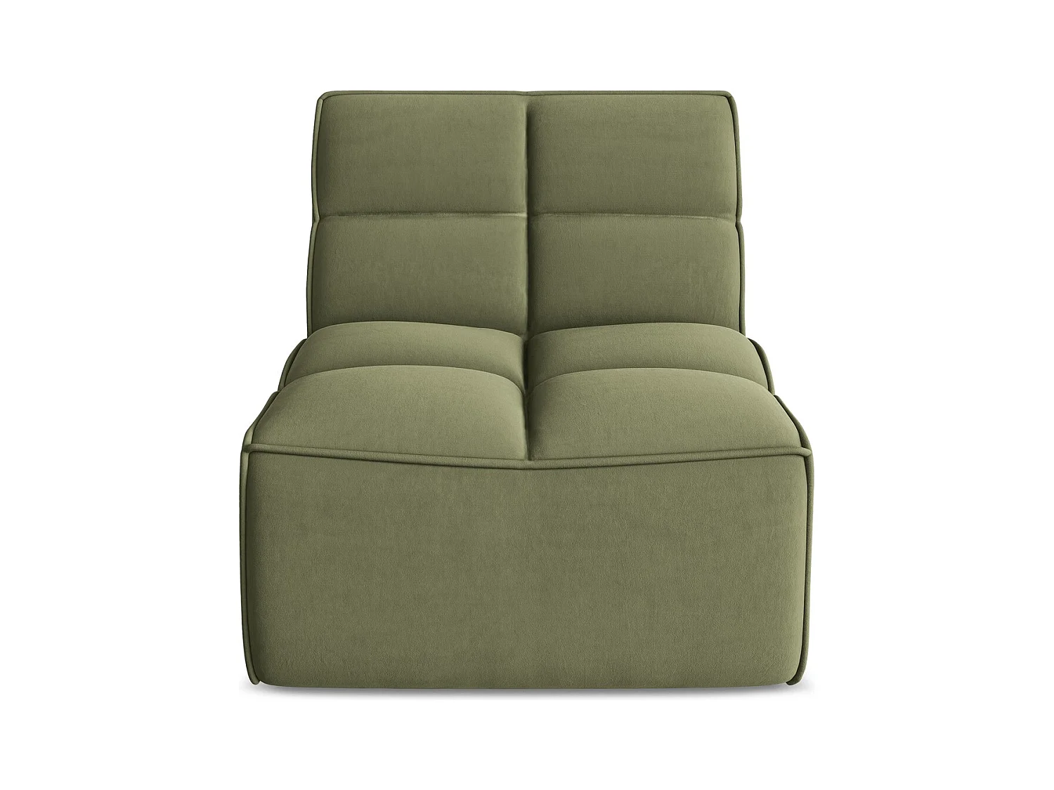 Fauteuil pour canapé modulable en velours - olive - KALAI